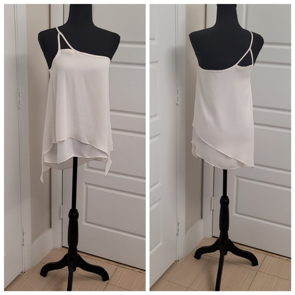 Ivory one shoulder top
